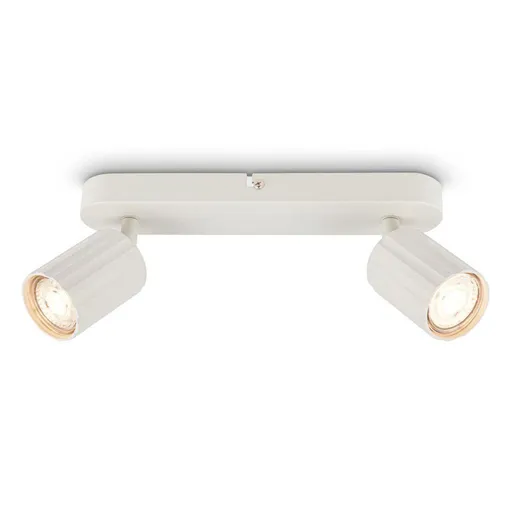 BRILONER Skaft stropní bodové svítidlo - GU10 patice, max. 9W, nastavitelné, starobílá, 2-ramenné 2324026