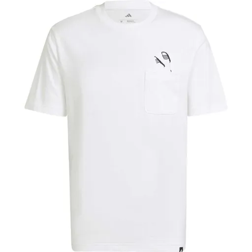 adidas LOUNGE SLIDES GRAPHIC Pánské triko, bílá, velikost XXL