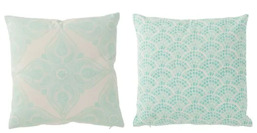 2ks mintové bavlněné polštáře Oriental - 45*45 cm J-Line by Jolipa