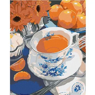 Zuty - Malování podle čísel - ČAJ S POMERANČI (MARDELL SCHUSTER), 80x100 cm, vypnuté plátno na rám (HRAmmb03945nad)