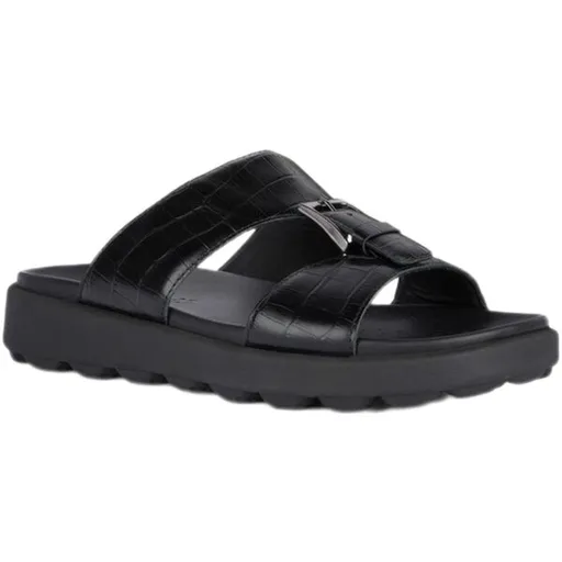 Geox U SPHERICA Pánské pantofle, černá, velikost