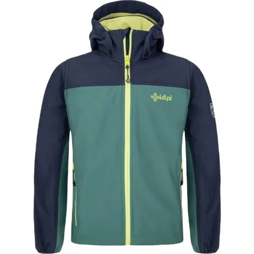 KILPI RAVIO Chlapecká softshellová bunda, zelená, velikost