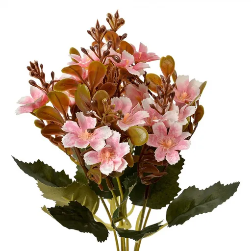 Dekorace světle růžová umělá květina - 10*10*33 cm 6PL0380P