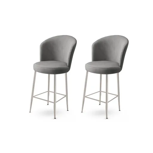 Bar Stool Set (2 Pieces) Alte - Cream, Chrome