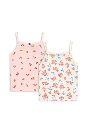 Tričko bez rukávů Konges Sløjd BASIC 2 PACK STRAP TOP GOTS 2-pack