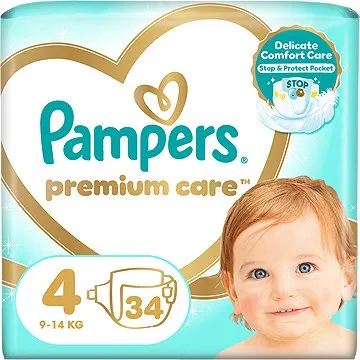 PAMPERS Premium Care, vel.  4 (34 ks) (8001090379368)