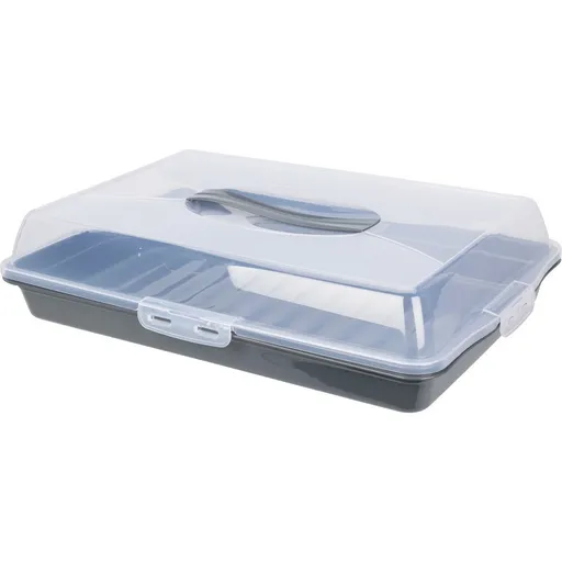 EH Servírovací tác s víkem 44 x 31 x 10 cm, šedá