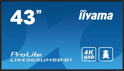 43" iiyama LH4365UHSB-B1:IPS,4K UHD,Android, 24/7