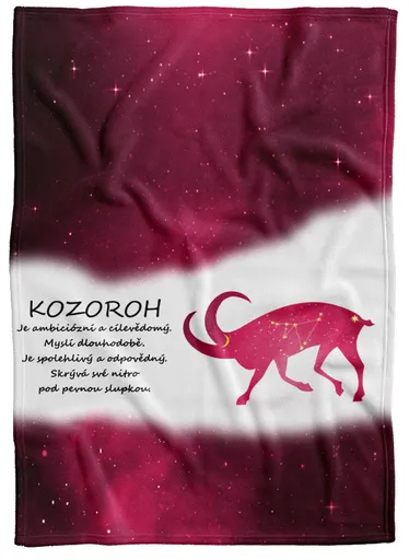 Deka Kozoroh (22.12. - 20.1.) - červená (Podšití beránkem: NE)