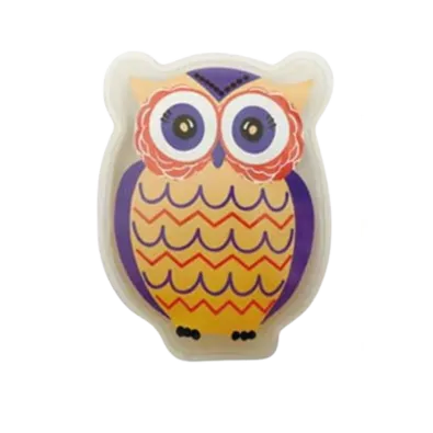 Hřejivý gelový polštářek Sovička, žlutá