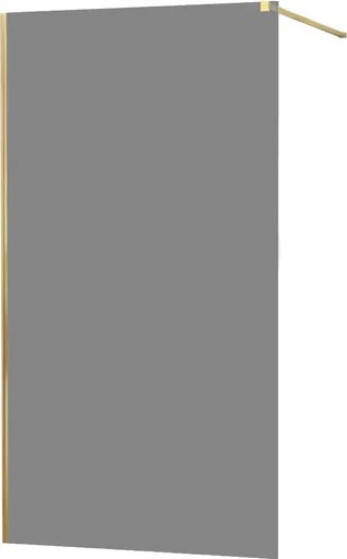 MEXEN/S KIOTO Sprchová zástěna WALK-IN 100x200 cm 8 mm, zlatá, kouřové sklo 800-100-101-50-40