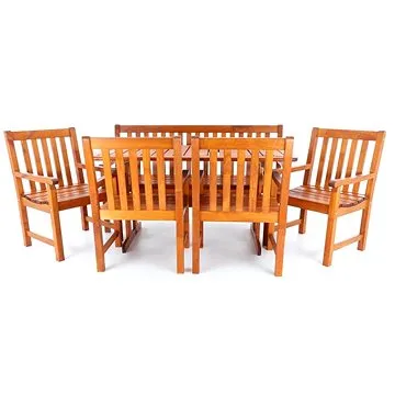 V-GARDEN Set zahradního nábytku COTSWOLD 7  1stůl+1lavice+4židle (8595557908890)