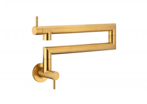 KFA Baterie DUERO pro plnění hrnců, dřezová nástěnná s kloubem, broušené zlato 6623-030-31