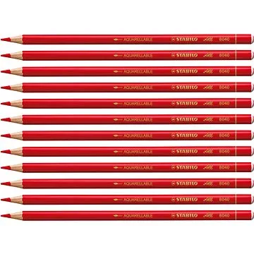 STABILO All s červenou tuhou, šestihranná - balení 12 ks (4006381220170)