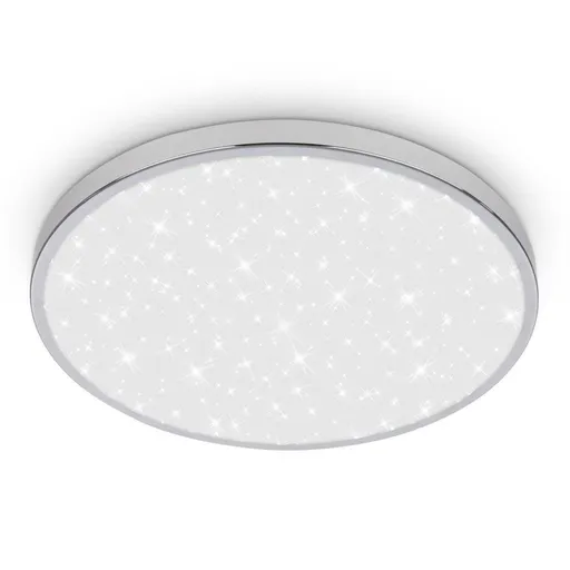 BRILONER Tak stropní svítidlo pr.33 cm - 22W, 2400lm, LED, hvězdné nebe, IP44, chrom 3934018