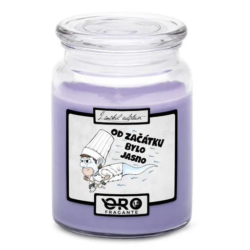 Svíčka Kuchařská spermie (Vůně svíčky: Levandule)