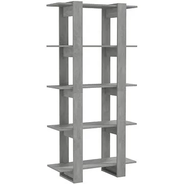 Shumee dělící stěna betonově šedá 80×30×160 cm dřevotříska, 811569 (811569)