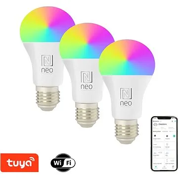 Immax NEO LITE E27 9W barevná a bílá, stmívatelná, WiFi, 3 pack (07712C)