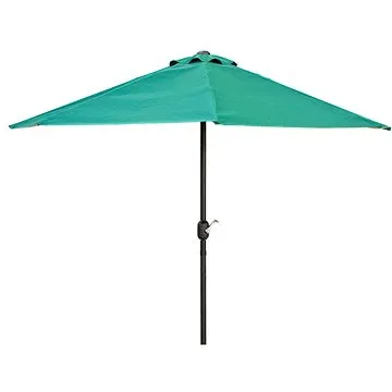 HAPPY GREEN Slunečník zahradní  půlkruhový, zelený 270 x 135cm (50HKT157NDG)