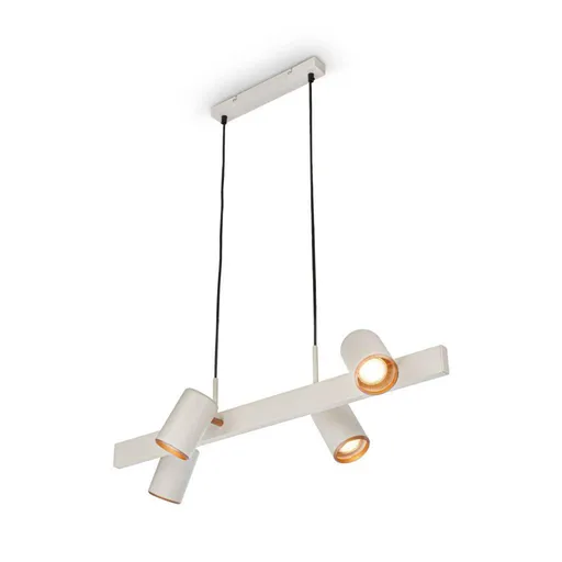 BRILONER Era závěsné svítidlo - nastavitelné, GU10 patice, 4-ramenné, světlešedá/kávová 4058044