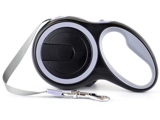 Vsepropejska Lead samonavíjecí vodítko pro psa | 3 m Barva: Černo-šedá, Délka vodítka: 3 m