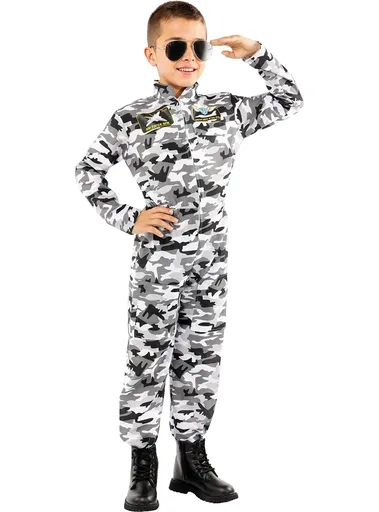 HeliumKing Dětský kostým - Pilot stíhačky Velikost - děti: XL: 135 - 152 cm