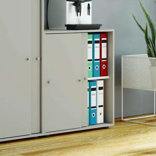 VCM Kancelářská skříň Lona L, šedá