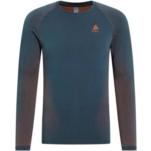 Odlo PERFORMANCE WARM ECO Pánské funkční tričko, tmavě modrá, velikost