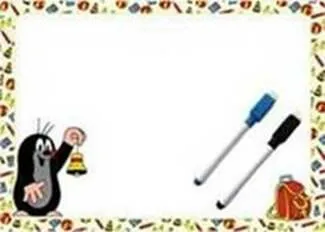 Krtek 3 - Stíratelná tabulka A4 - Zdeněk Miler