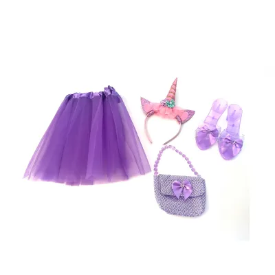 Set pro princeznu pantoflíčky, kabelka, sukýnka, čelenka