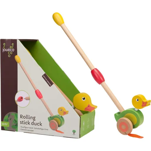 Dřevěná Jezdící kachna na tyči Jouéco®