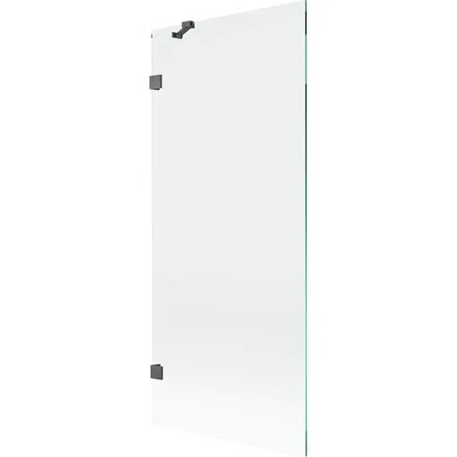 MEXEN/S Lunar vanová zástěna FIX 80 x 150, transparent, grafit kartáčovaná 897-080-000-66-00