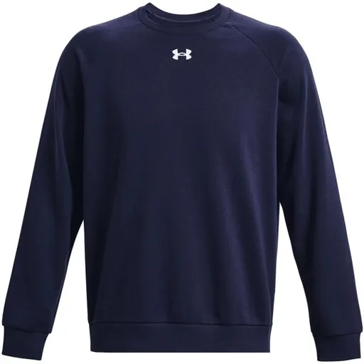 Under Armour RIVAL FLEECE CREW Pánská mikina, tmavě modrá, velikost M
