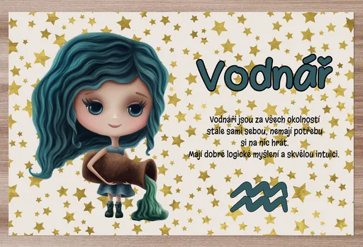 Prostírání Znamení pro děti Vodnář (21.1. - 20.2.)
