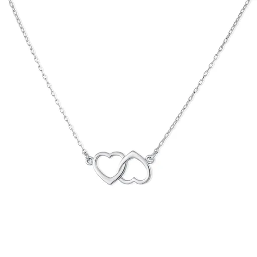 Soliter Půvabný stříbrný náhrdelník Srdíčka 473 001 01756 04