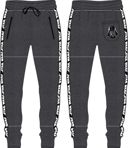 Eplus Pánské tepláky - Star Wars Darth Vader šedé Velikost - dospělý: M