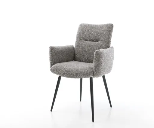 Jídelní židle Jova-Flex podnož zúžená kovová černá bouclé