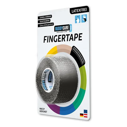 BUDDYCARE®MED Náplast na prsty 2,5 cm x 4,5 m černá