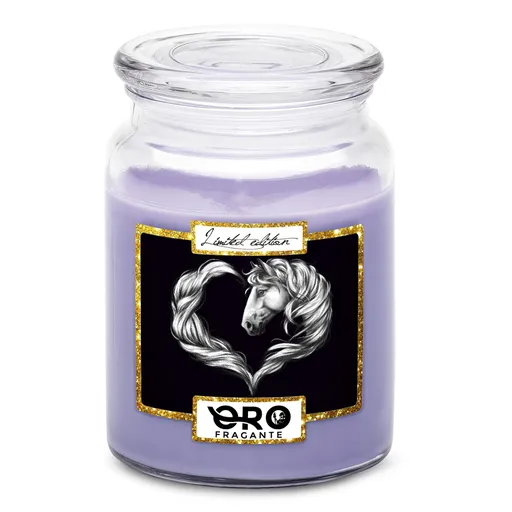 Svíčka Horse heart white (Vůně svíčky: Levandule)