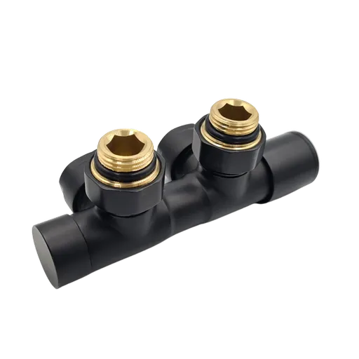 INVENA Termostatická sada ventilů, typ DUOPLEX, pro středové připojení černá CZ-96-C15-S