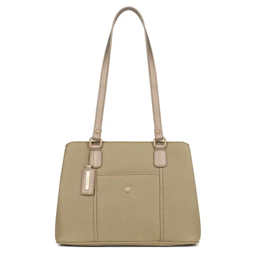 Dámská elegantní kabelka Hexagona Anais - zeleno-bronzová