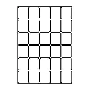 Samolepicí etikety 40 x 46 mm, 30 etiket, A4, 100 listů