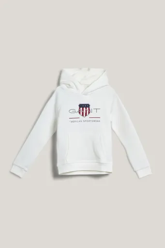 MIKINA GANT ARCHIVE SHIELD RAGLAN HOODIE EGGSHELL