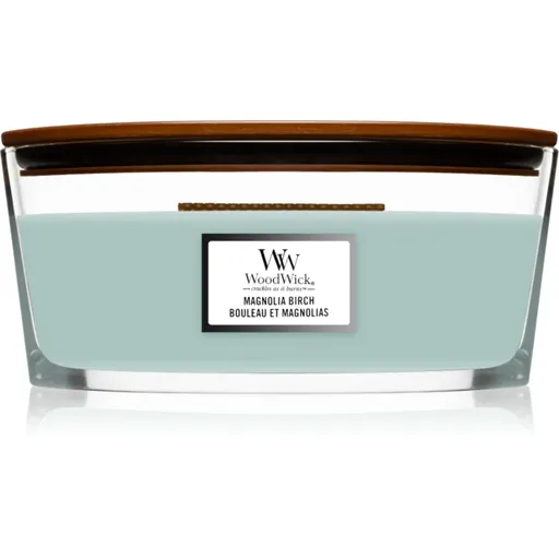 Woodwick Magnolia Birch vonná svíčka s dřevěným knotem (hearthwick) 453,6 g