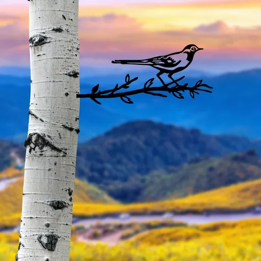 Zahradní dekorace Bird On The Branch 05 - Black