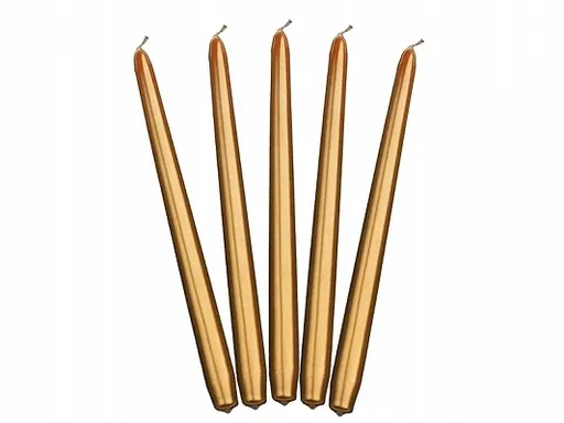 PartyDeco Kónická svíčka zlatá 29 cm