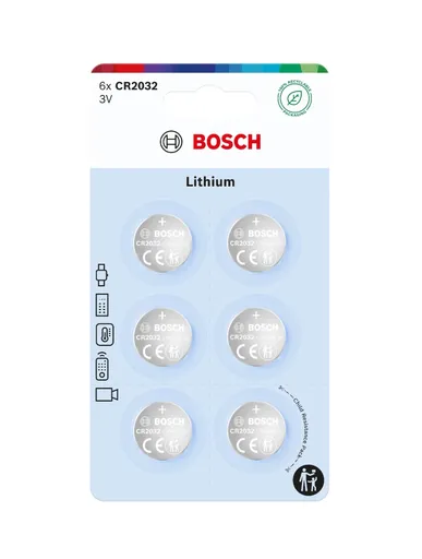 Bosch Lithium Coin CR2032 baterie 6 ks