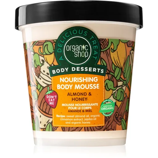 Organic Shop Body Desserts Almond & Honey tělová pěna pro výživu a hydrataci 450 ml