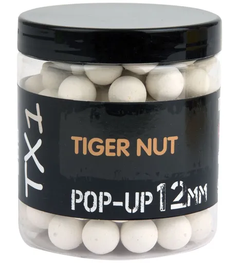 Shimano plovoucí boilie tx1 pop up tiger nut fluoro white - 12 mm 50 g
