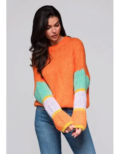 Dámský svetr LW-SWSW-0107 - oranžový